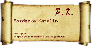 Pozderka Katalin névjegykártya